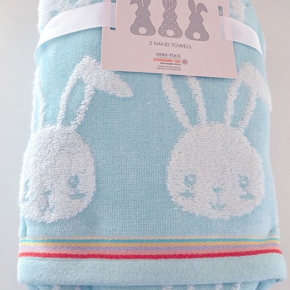 🐇🐣🌷Easter Bunny Hand Kitchen Towels Set of 2 NEW ‼️ - Picture 2 of 6